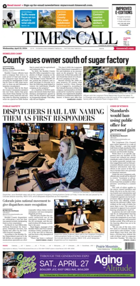 Cover of Times-Call (Longmont)