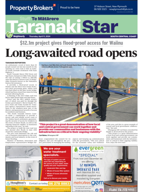 Cover of South Taranaki Star