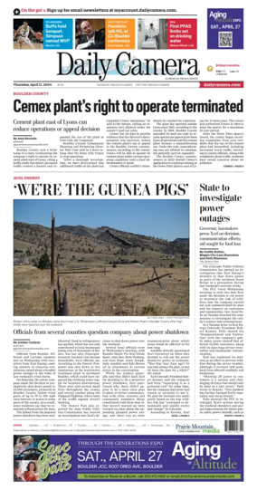 Cover of Daily Camera (Boulder)