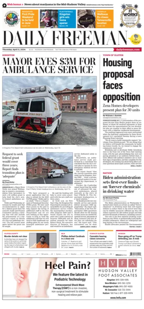 Cover of Daily Freeman (Kingston, NY)