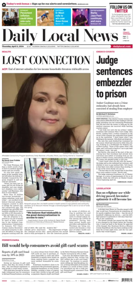 Cover of Daily Local News (West Chester, PA)