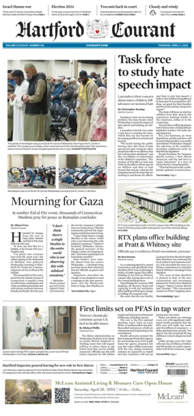 Cover of Hartford Courant
