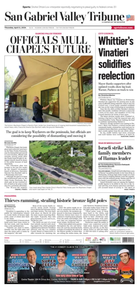 Cover of San Gabriel Valley Tribune