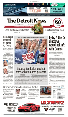 Cover of The Detroit News