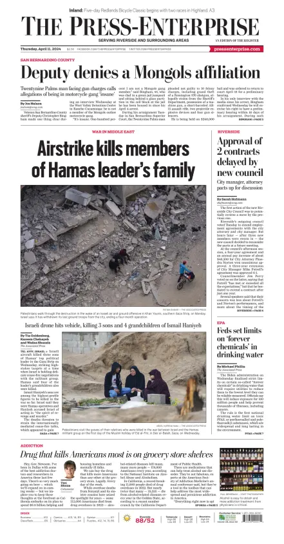 Cover of The Riverside Press-Enterprise