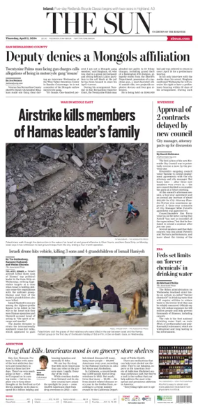 Cover of The Sun (San Bernardino)