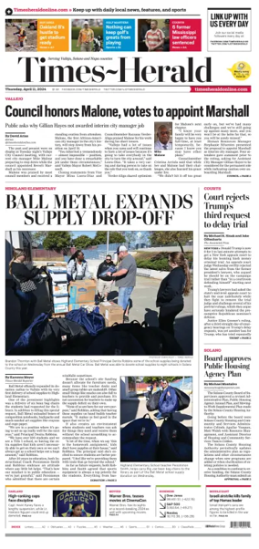 Cover of Times-Herald (Vallejo)