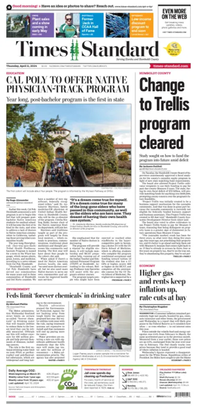 Cover of Times Standard (Eureka)