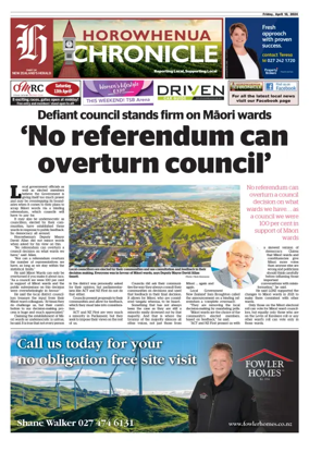 Cover of Horowhenua Chronicle