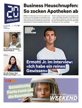 Cover of 20 Minuten - St. Gallen