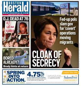 Cover of Boston Herald