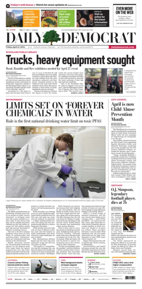 Cover of Daily Democrat (Woodland)