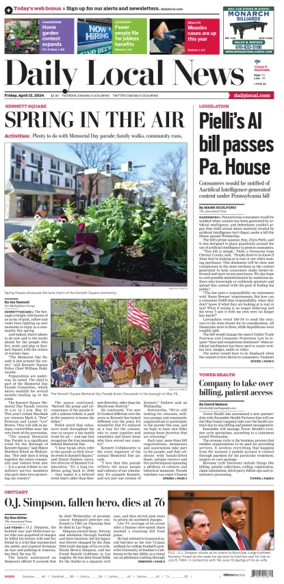 Cover of Daily Local News (West Chester, PA)