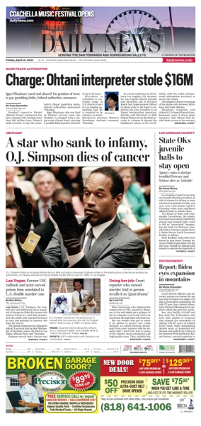 Cover of Daily News (Los Angeles)