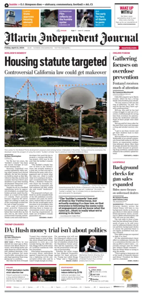 Cover of Marin Independent Journal