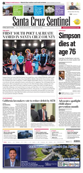 Cover of Santa Cruz Sentinel