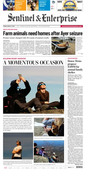 Cover of Sentinel & Enterprise