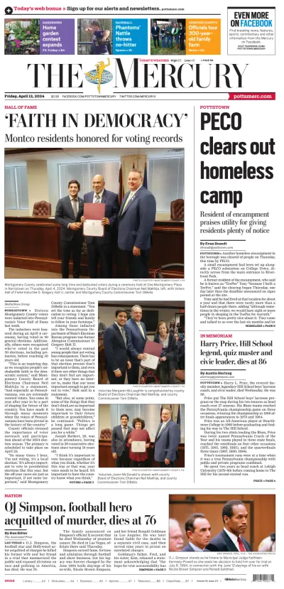 Cover of The Mercury (Pottstown, PA)