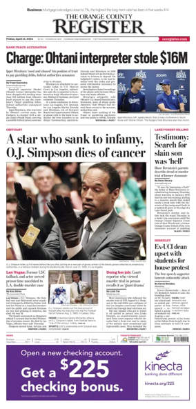 Cover of The Orange County Register