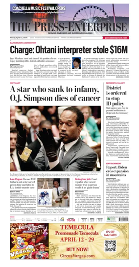 Cover of The Riverside Press-Enterprise