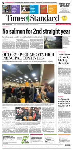 Cover of Times Standard (Eureka)