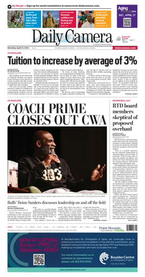 Cover of Daily Camera (Boulder)