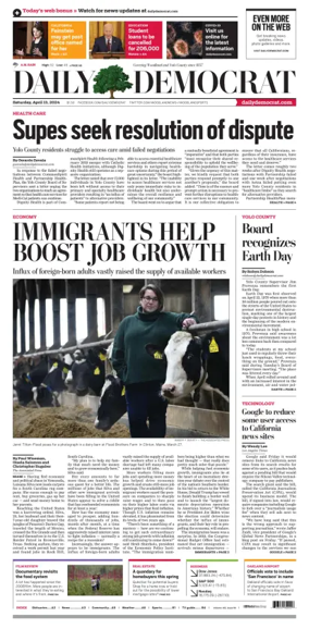 Cover of Daily Democrat (Woodland)