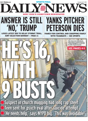 Cover of New York Daily News