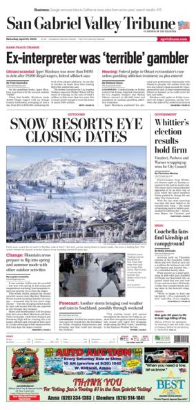 Cover of San Gabriel Valley Tribune