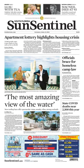 Cover of Sun Sentinel Palm Beach Edition