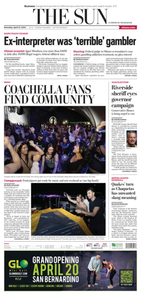 Cover of The Sun (San Bernardino)