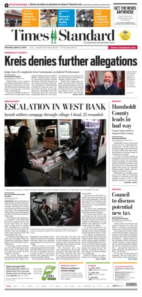 Cover of Times Standard (Eureka)