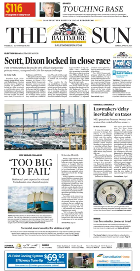 Cover of Baltimore Sun Sunday
