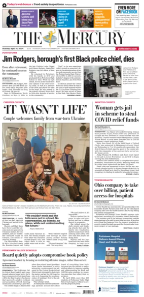 Cover of The Mercury (Pottstown, PA)