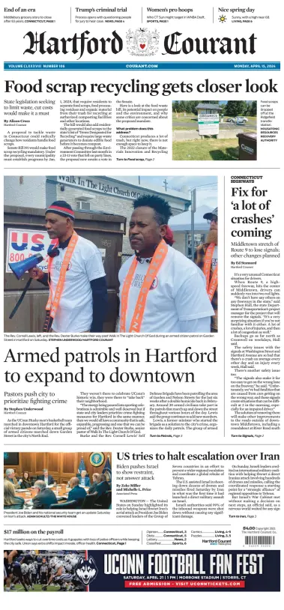 Cover of Hartford Courant