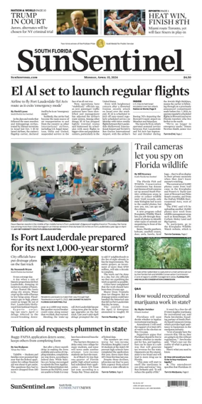 Cover of Sun Sentinel Palm Beach Edition