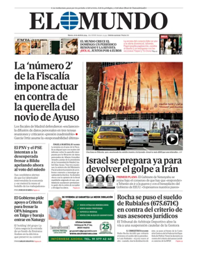 Cover of El Mundo Primera Edición Int