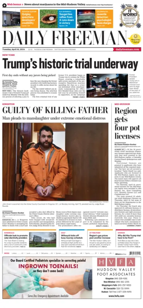 Cover of Daily Freeman (Kingston, NY)