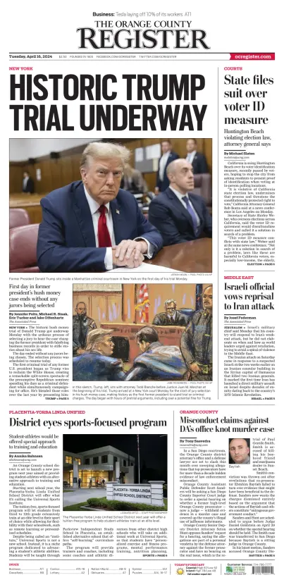 Cover of The Orange County Register