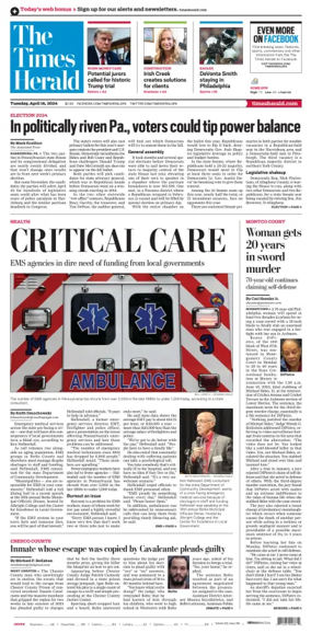 Cover of The Times Herald (Norristown, PA)