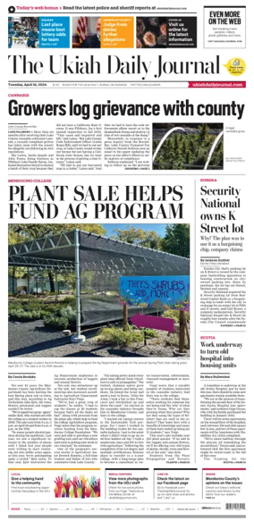 Cover of The Ukiah Daily Journal