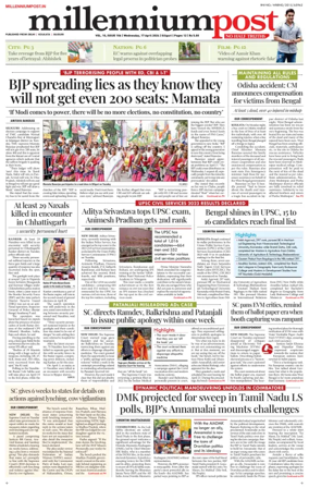 Cover of Millennium Post Siliguri