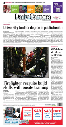 Cover of Daily Camera (Boulder)