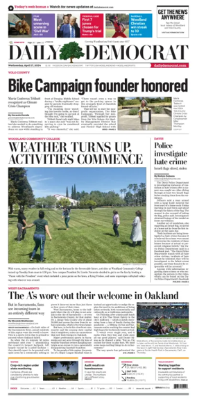 Cover of Daily Democrat (Woodland)