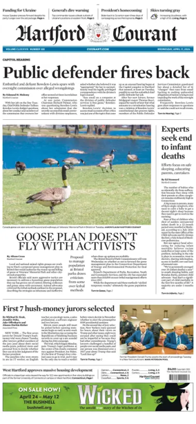 Cover of Hartford Courant