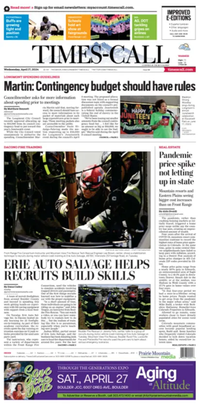 Cover of Times-Call (Longmont)