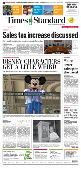 Cover of Times Standard (Eureka)