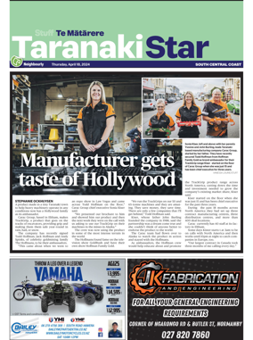 Cover of South Taranaki Star