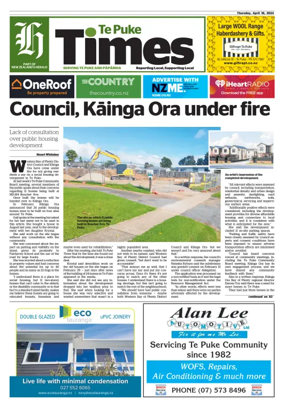 Cover of Te Puke Times