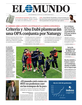 Cover of El Mundo Primera Edición Int